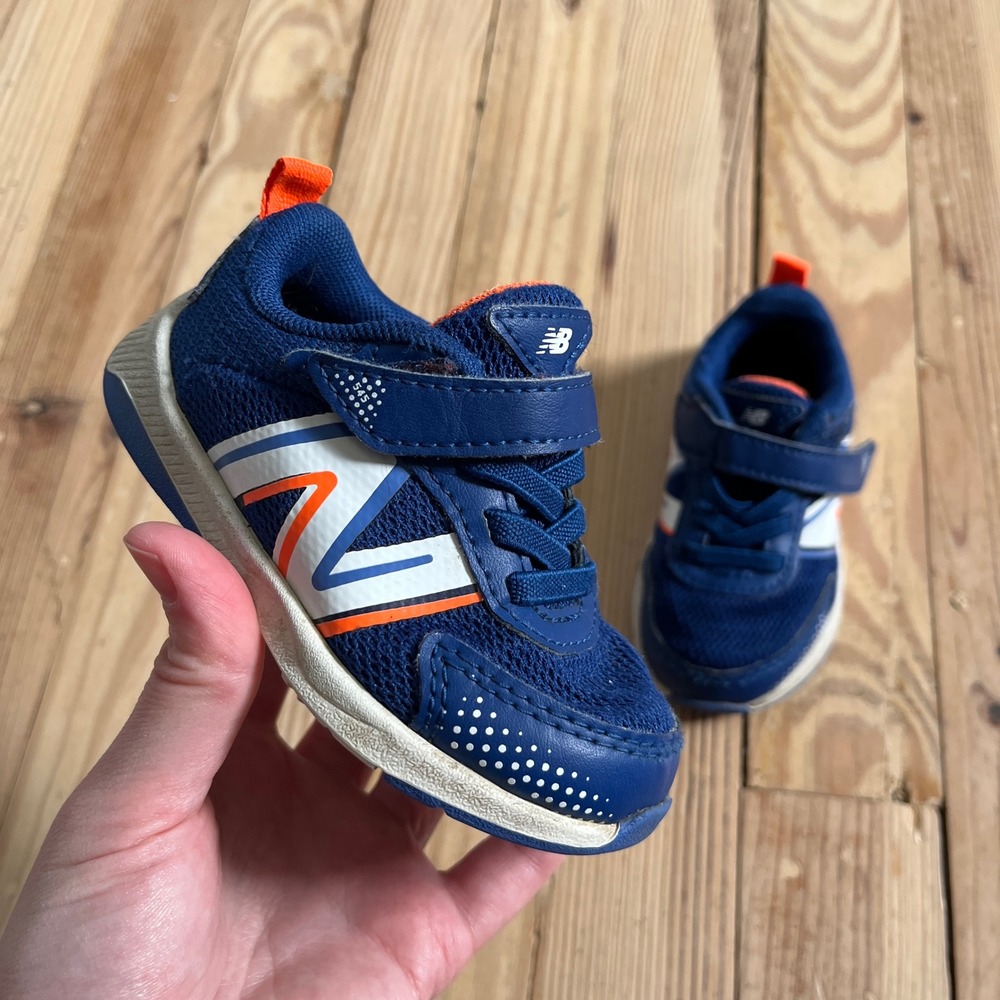 New Balance 545 Toddler Sneakers Blue Orange Size 5 months US Kids casual Shoe